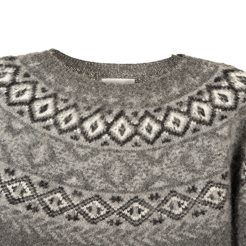 Norse Projects Birnir Fairisle Dark Grey Melange N45-0511 Degli Uberti